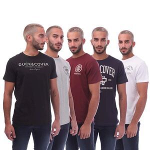 Duck and Cover Mens Klapstar T-Shirt (Pack of 5) / Multicolored